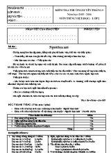 Đề kiểm tra thường xuyên Tháng 9 năm môn Tiếng Việt Lớp 2 - Năm học 2015-2016